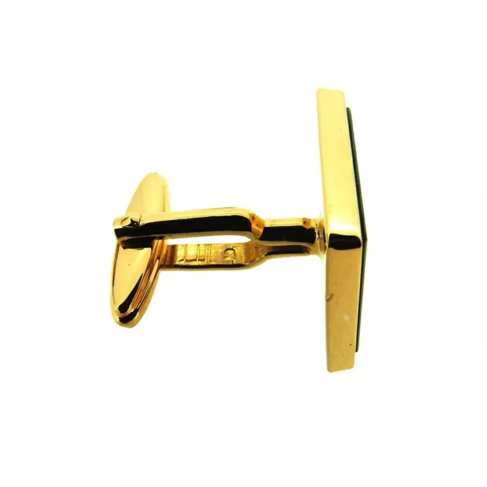 DUNHILL Cuffs D Mark Gold Bracket Authentic